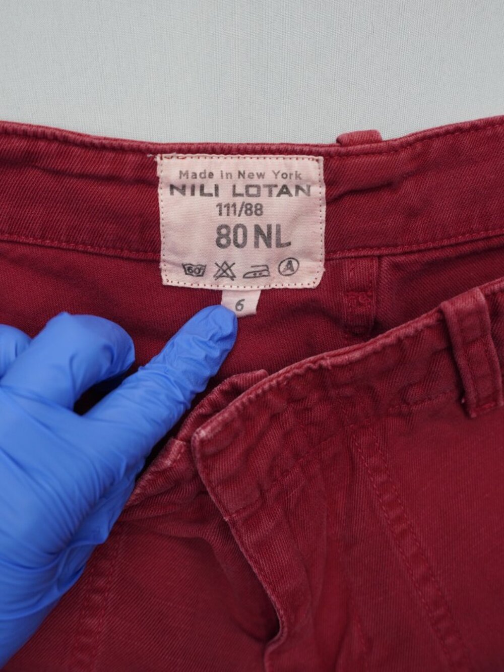 Nili Lotan Luna Linen Blend Pants in Sunkissed Red Size 6 - Picture 7 of 12